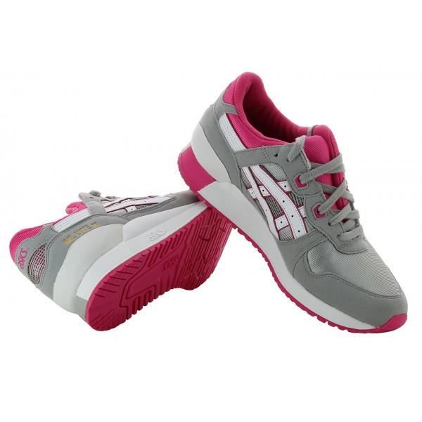 Basket Asics Gel Lyte 3 Junior Gris Rose Blanc Enfant Fille Gris Cdiscount Chaussures