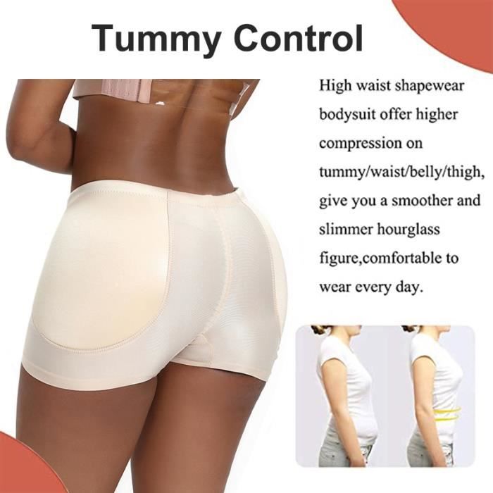 Culotte slip Rehausseur de hanche en ponge rembourr e 4XL 5XL culotte Push Up Sexy pour femmes entra neur de black D7554
