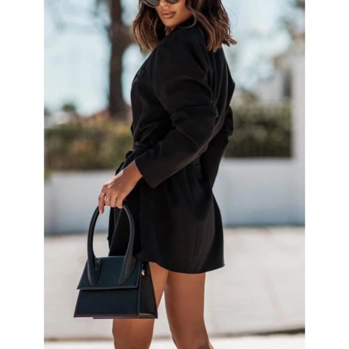 Kilt Femme Sexy Col en V Tailleur Longue Cintr Manches Couleur