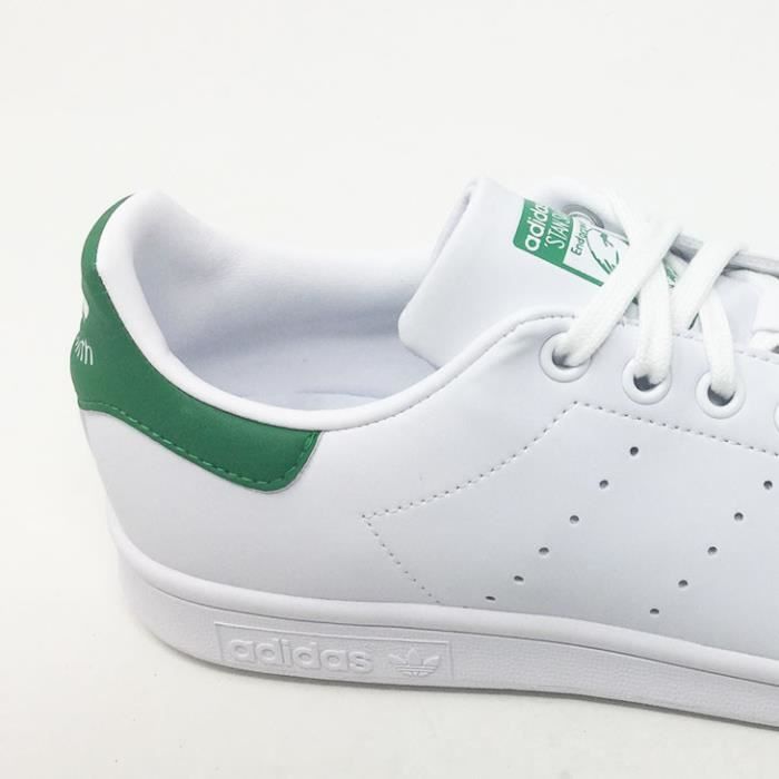 BASKETS ADIDAS STAN SMITH BLANC VERT CS Blanc Cdiscount Chaussures
