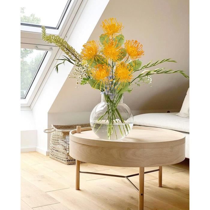 Chrysanthèmes Artificiels En Soie – Lot De 12, Rouge – Pour Déco Intérieur/extérieur, Mariage, Noël