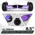 Hoverboard EVERCROSS - Modèle Hummer - Tout terrain - Scooter électrique auto-équilibrant 8.5'' - Violet-3