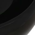 Lavabo rond en céramique noir - VIDAXL - 40 x 15 cm - Design moderne et tendance-3