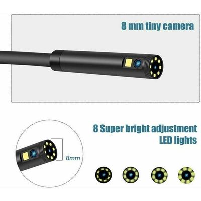 Endoscope 1080P Avec Écran 4,3 Pouces | Double Lentille, IP67 Étanche, Câble 5m | Pour Inspection Plomberie, Mécanique, Bricolage