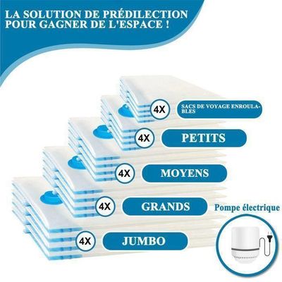 Generic Lot De 5 Sacs De Rangement Sous Vide Pour Vêtements Avec Pompe Manuelle à Prix Pas Cher | Maroc