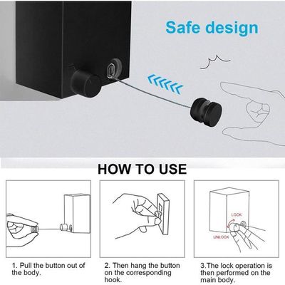 Corde à Linge Rétractable LIVEHITOP 4.2m - Pour Intérieur Et Extérieur