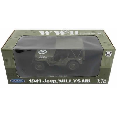 Voiture Miniature Jeep Willys US Army 1/43 - Modèle CAPOTEE Par CARARAMA - Réf. 813014