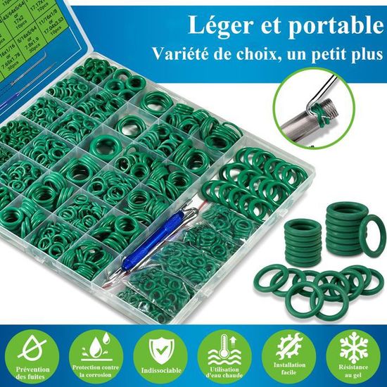 Kit Joints Toriques Climatisation Auto - 270 Pièces, Compatible R134A/R12 - Pour Réparation Compresseur HVAC - 5