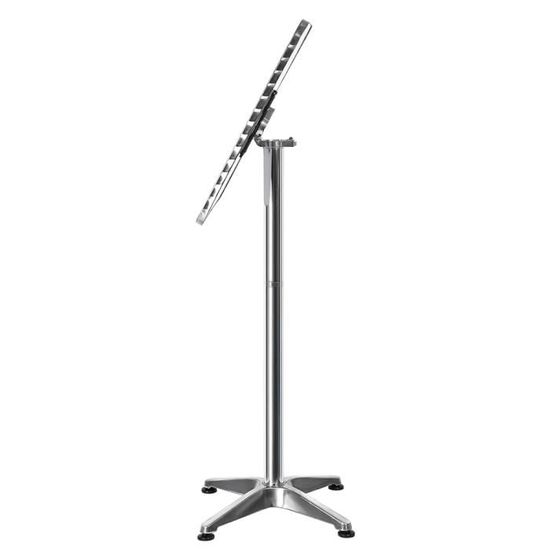 Table Bistrot Réglable Unkonwcy - Noir 60x60cm - Hauteur 60-80cm - Acier Et MDF - Style Moderne