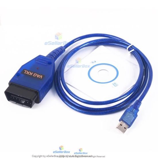 Câble USB KKL VAG-com 409,1   II OBD diagnostic scanner pour le siège Q 