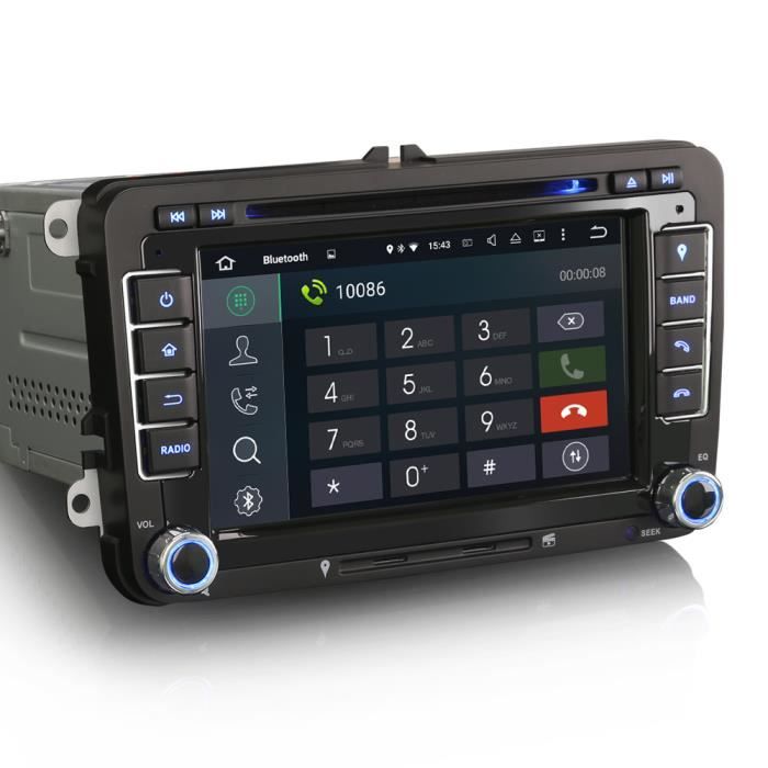 Poste Autoradio Android12 8core GPS DVD blueth Wifi Seat VW Golf 5 6 Polo5  Passat tiguan Eos Carplay - Équipement auto