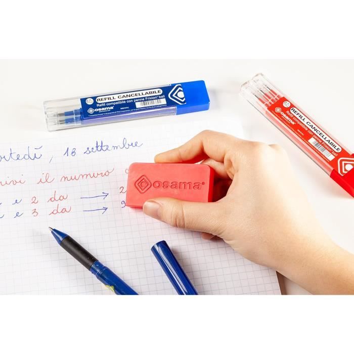 16 Recharges Bleus Effaçables 0,7 Mm, Recharge Pour Stylo Gel