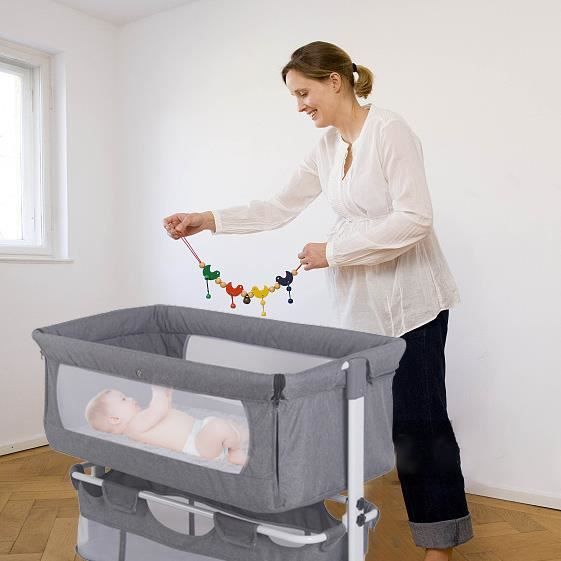 TD® Bébé électrique berceau lit bébé Portable pliable en métal balançoire  chaise berçante panier de couchage avec moustiquaire