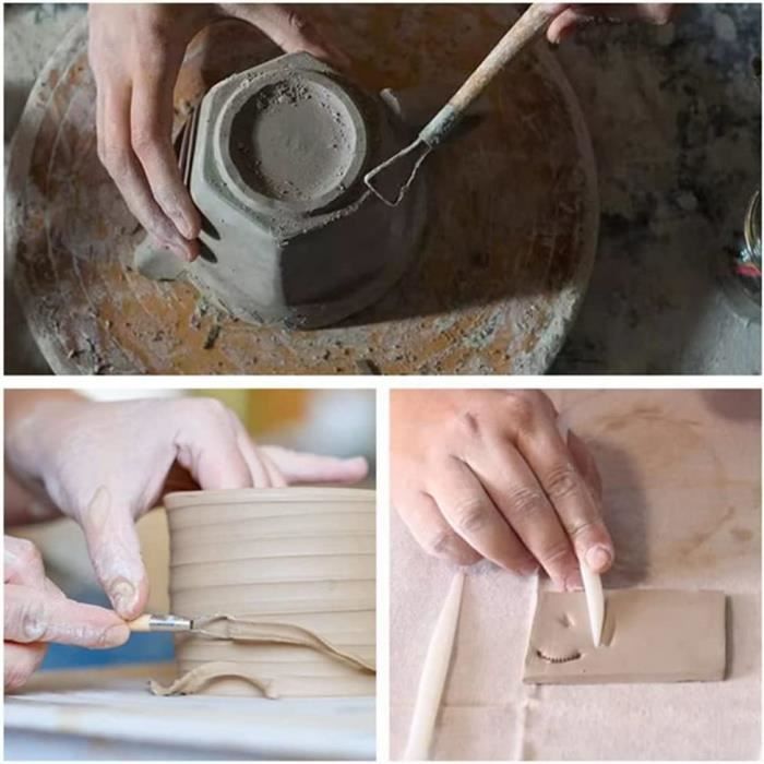 Kit de sculpture en argile 8 en 1, outils de moulage pour poterie