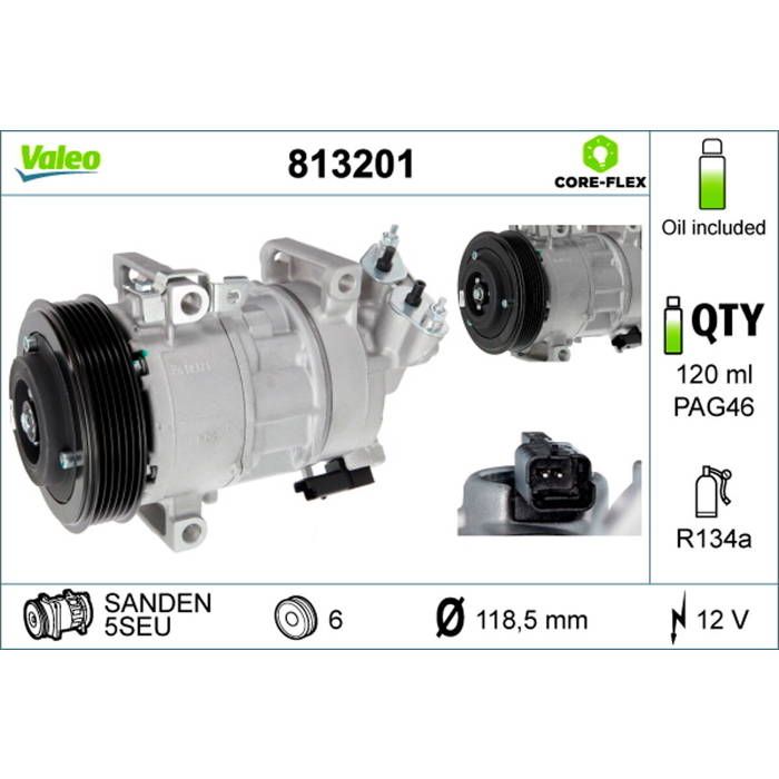 Valeo 813195 - Compresseur De Climatisation - Compatible Mercedes Classe C, E, S - Échange Standard - Fiable Et Performant