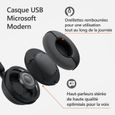 MICROSOFT Modern USB Headset - Casque filaire USB - Bouton Microsoft Teams - Noir-4