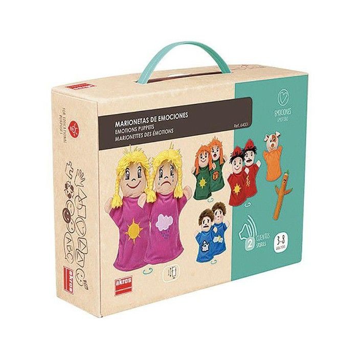 7 Marionnettes à Doigts 'La Couleur Des Émotions' - Peluche éducative Pour Enfants 3-7 Ans - Pour Apprendre Les émotions En S'amusant