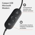 MICROSOFT Modern USB Headset - Casque filaire USB - Bouton Microsoft Teams - Noir-5
