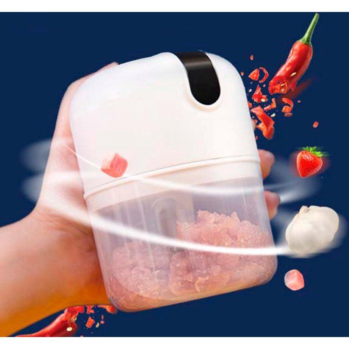 Hachoir à Oignons Électrique WIYETY USB Rechargeable - 3 Bols 100/250/350ml - Hachoir Ail Viande Fruits Légumes