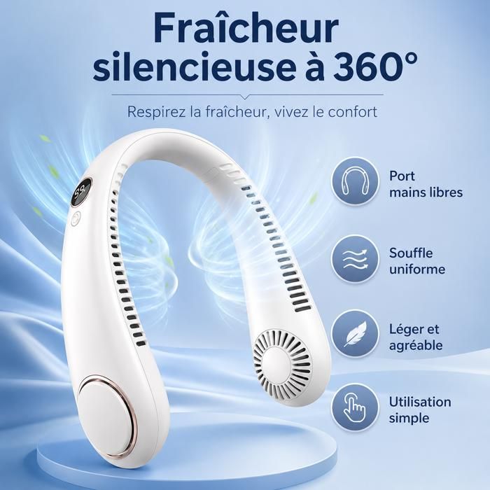 Mini ventilateur portatif, portable et petit avec 3 vitesses, batterie rechargeable USB, fonctionne pour l'extérieur, les voyages, les concerts, les cadeaux pour femmes et hommes - Marron