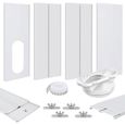 YANGUN 4PCS Kit de Plaque Fenêtre Climatur Mobile pour diamètre 13/15cm, Kit de ventilation de fenêtre pour climatur
