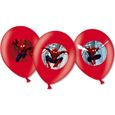 Ballons de baudruche Spiderman - AMSCAN - Set de 6 ballons en latex pour anniversaire garçon de 8 ans et plus-0