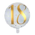 Pour votre anniversaire, vous souhaitez une décoration chic et élégante ? Le ballon métallique blanc avec l'écriture et motifs en-0