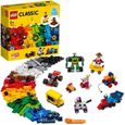 LEGO® 4+ Classic 11014 Briques et Roues Premier Jeu de Construction avec Voiture, Train, Bus, Robot-0