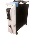 Puissance max. 2800 W radiateur à huile avec thermostat et régulateur de puissance, support de séchage et cuve d'humidification RDA-0