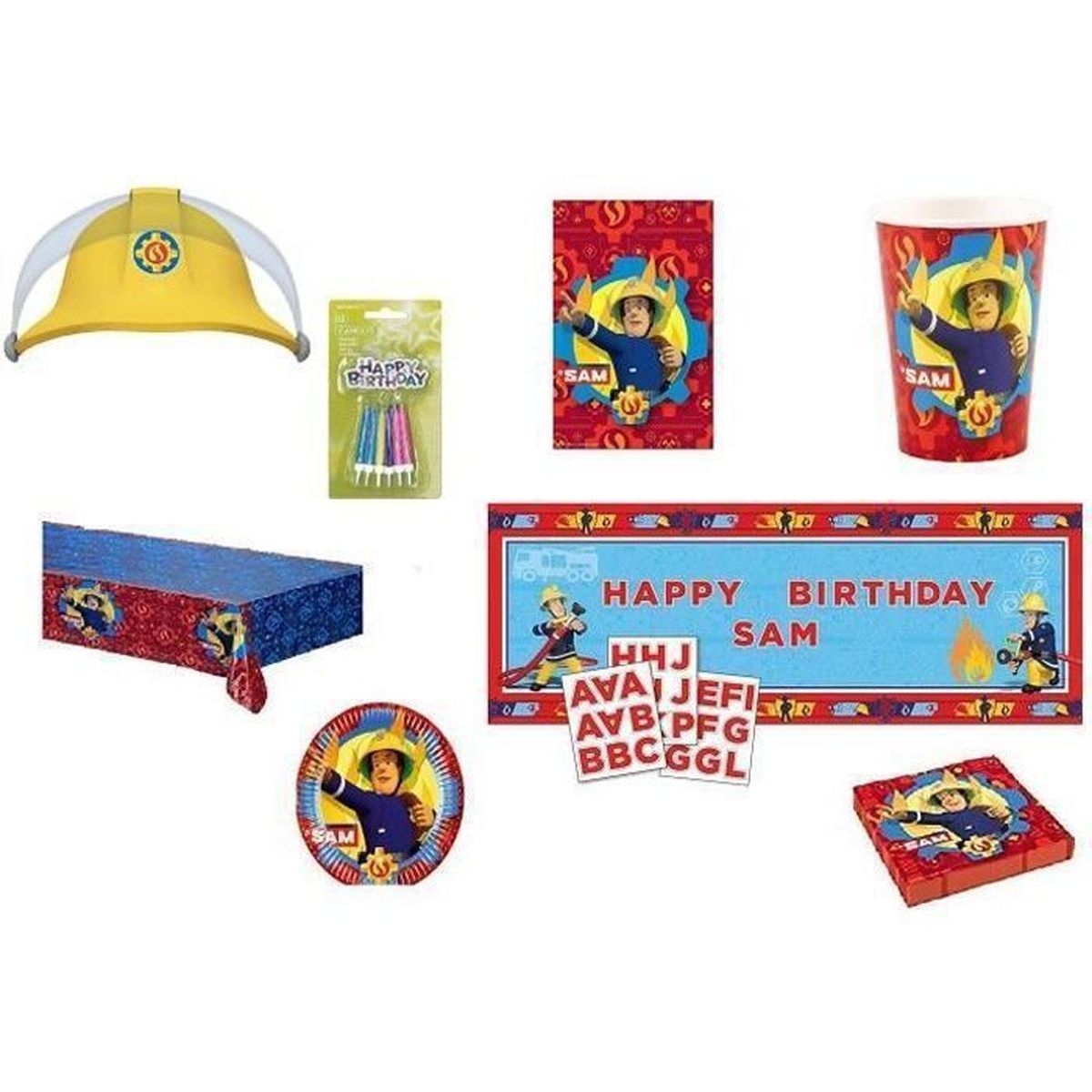 Mgs33 Mega Pack Sam Le Pompier 8 Enfants Complet Anniversaire Fetes Complet 1 Cadeau Pompier Dans Votre Commande Fireman Sam Cdiscount Maison