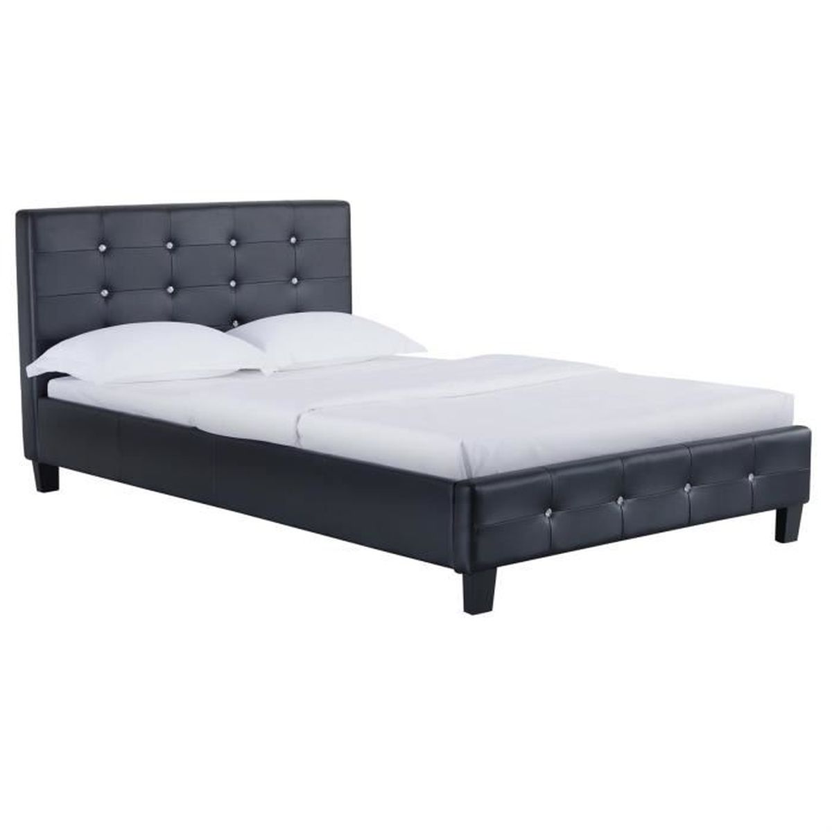 Lit Simple Pour Adulte Jolien Avec Sommier 120x190 Cm 1 Place Et