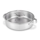 Sauteuse 2 anses Cicla avec couvercle en verre 28 cm en acier inoxydable recyclé - Beka