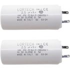 LORTECH Lot de 2 condensateur 2.5 µF pour moteur de volet roulant/store 6Nm