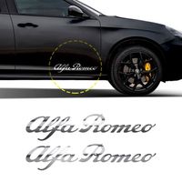 Autocollants Alfa Romeo pour Portes ou Carrosserie, Chromé, 25 cm, 2 Pièces