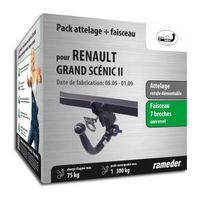 Attelage - Renault GRAND SCÉNIC II - 06/06-11/08 - rotule démontable - AUTO-HAK - Faisceau universel 7 broches