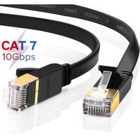 Juce® 2M CAT 7 Plat Câble Ethernet Réseau RJ45 Haut Débit 10Gbps 600MHz STP 8P8C pour Routeur Modem TV Box Consoles de Jeux