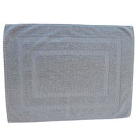 Tapis de bain - DECOCLICO - coton éponge gris - 50 x 70 cm