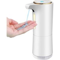 Distributeur de savon automatique sans contact avec USB Rechargeable pour cuisine et salle de bain-blanc