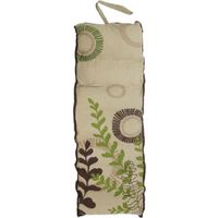 CYPRES - Tapis de plage 100% coton à motifs feuilles en lin matelas de plage 60 x 160 cm Beige