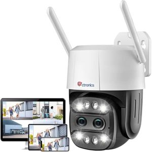 CAMÉRA IP Zoom Hybride 6X PTZ Caméra Surveillance WiFi Extérieure avec Double Objectif, Caméra IP Suivi Auto avec Zoom Auto[Z693]