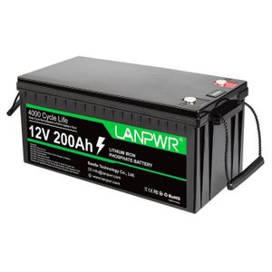 Green Cell® Batterie LiFePO4 100Ah 12.8V 1280Wh lithium fer phosphate pour  panneaux solaires, camping-cars et bateaux - Cdiscount Auto