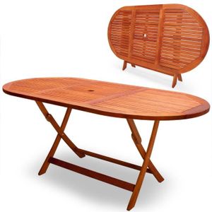 TABLE DE JARDIN  Table de jardin pliable Alabama en acacia pré-huilé certifié FSC®  - 160 x 85 x 75 cm