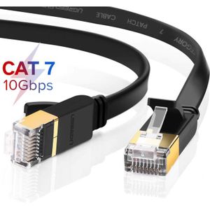 CÂBLE RÉSEAU  Juce® 2M CAT 7 Plat Câble Ethernet Réseau RJ45 Hau