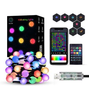 Govee RGBIC Ruban LED 10m, Bande LED Bluetooth Multicolore, Contrôlé par  APP et Contrôle Segmenté Intelligente Sélection des Cou137 - Cdiscount  Maison