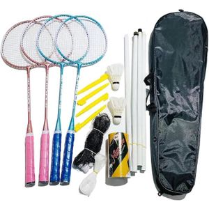 KIT BADMINTON ensemble de 4 raquettes de badminton, ensemble de 
