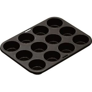MOULE  IBILI - Plaque 12 muffins - 35 x 27 x 3 cm - noir