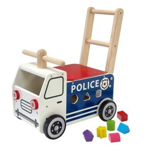 VEHICULE PORTEUR Porteur évolutif Le camion de police - I M TOY - Pour bébé - Chariot de marche et porteur - Espace de stockage