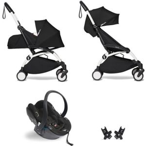 POUSSETTE  Poussette combinée - BABYZEN - YOYO² Pack0+, 6+ - Noir - Légère et compacte - Habillage pluie inclus