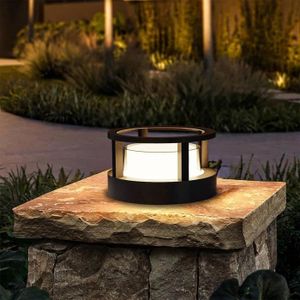 LAMPE DE JARDIN  Lampion d'extérieur - Chicheng - Borne éclairage 15W LED en aluminium - Blanc chaud - Étanche IP65
