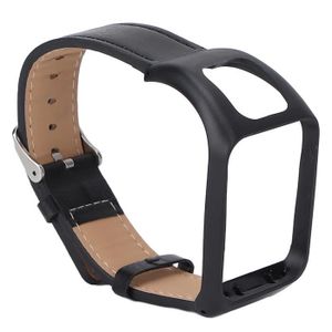 PIECE DETACHEE MONTRE Fdit bande de montre en cuir Bracelet de montre Smartwatch Bracelet de montre en cuir rétro pour TOMTOM Runner3 Adventurer (noir)